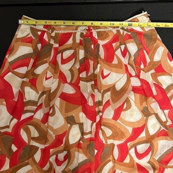 Artsy Abstract Maximalist Colorful Boho Retro Sustainable Cotton Skirt 2 - Picture 8 of 10